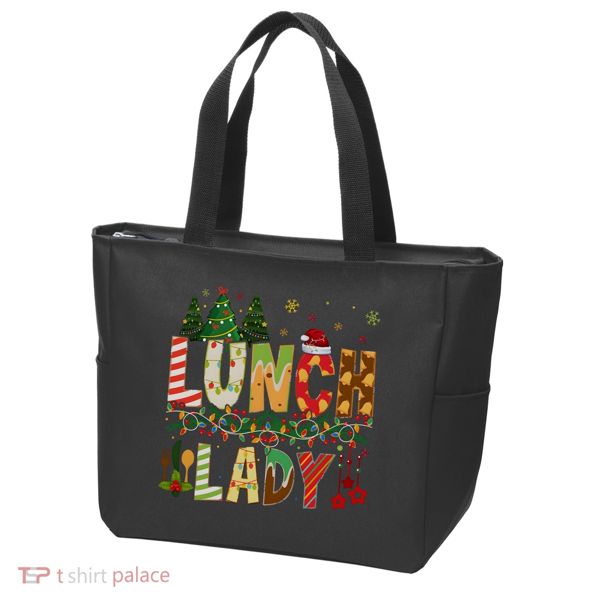 Christmas Lunch Lady Crew Holiday Season Matching Tote Bag