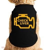 Check Liver Light Funny Drinking Doggie Tank thumb 0