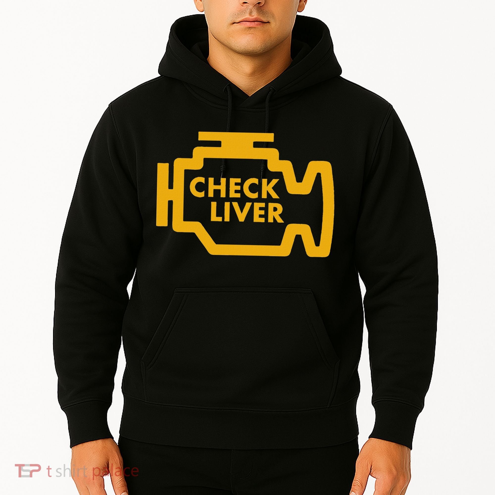 Check Liver Light Funny Drinking Hoodie