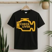 Check Liver Light Funny Drinking T-Shirt thumb 2