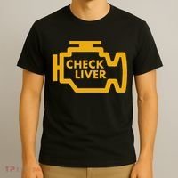 Check Liver Light Funny Drinking T-Shirt thumb 3