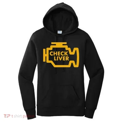 Check Liver Light Funny Drinking Women's Hoodie