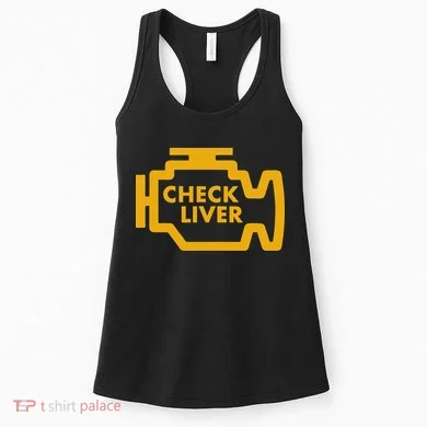 Check Liver Light Funny Drinking Women's Tank Top