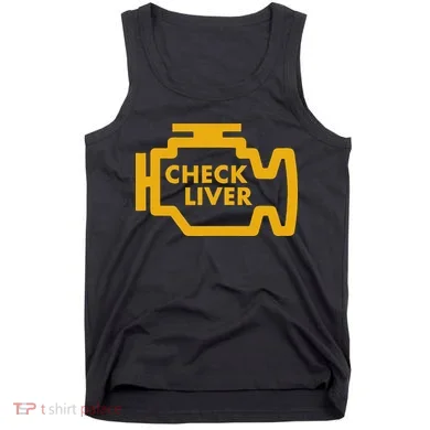 Check Liver Light Funny Drinking Tank Top