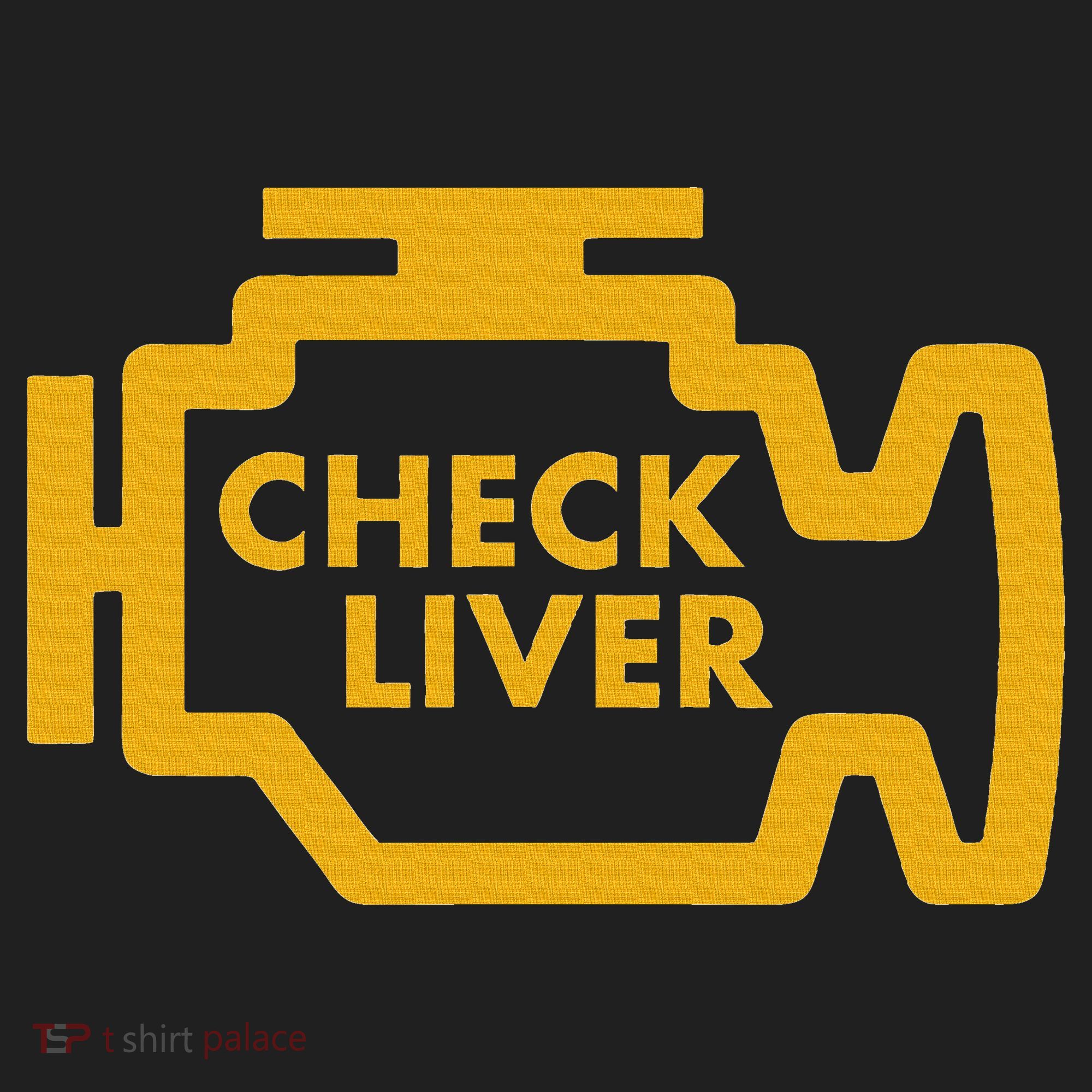 Check Liver Light Funny Drinking Golf Towel