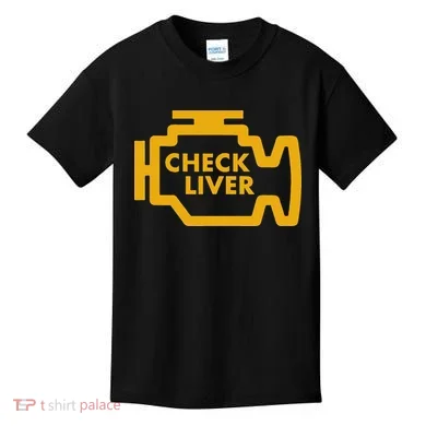 Check Liver Light Funny Drinking Kids T-Shirt
