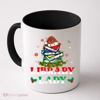 Christmas Library Lady Librarian Xmas Lights Books Gift Coffee Mug thumb 0