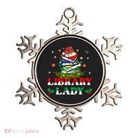 Christmas Library Lady Librarian Xmas Lights Books Gift Ornament thumb 0