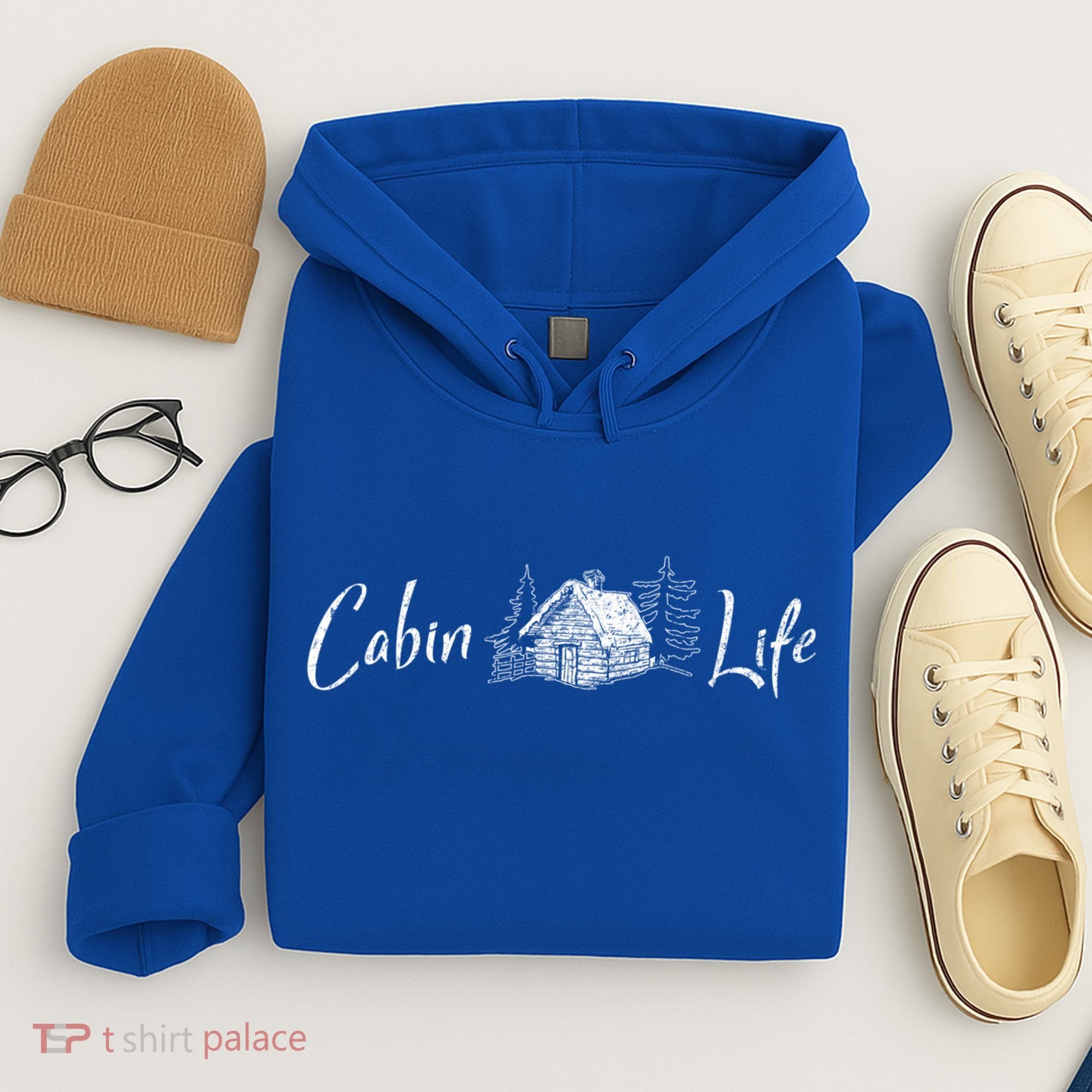 Cabin Life Log Cabin Gift Hoodie