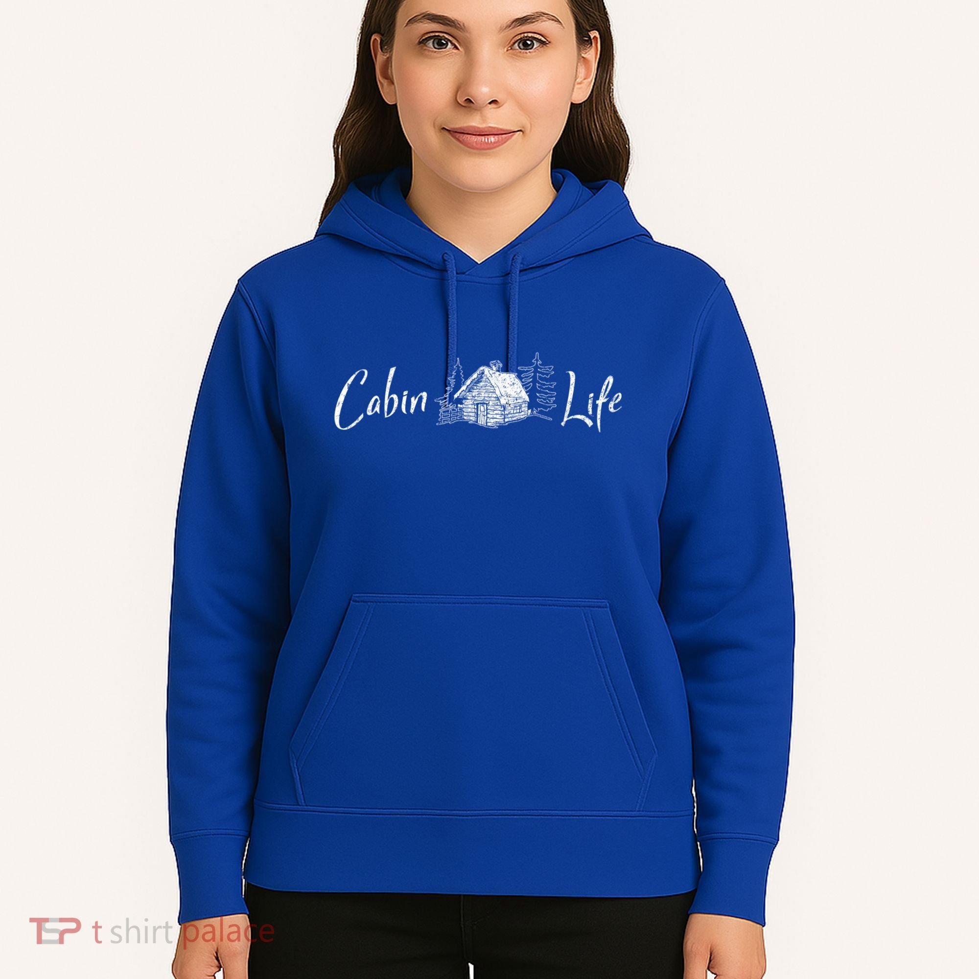 Cabin Life Log Cabin Gift Hoodie