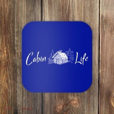 Cabin Life Log Cabin Gift Coaster