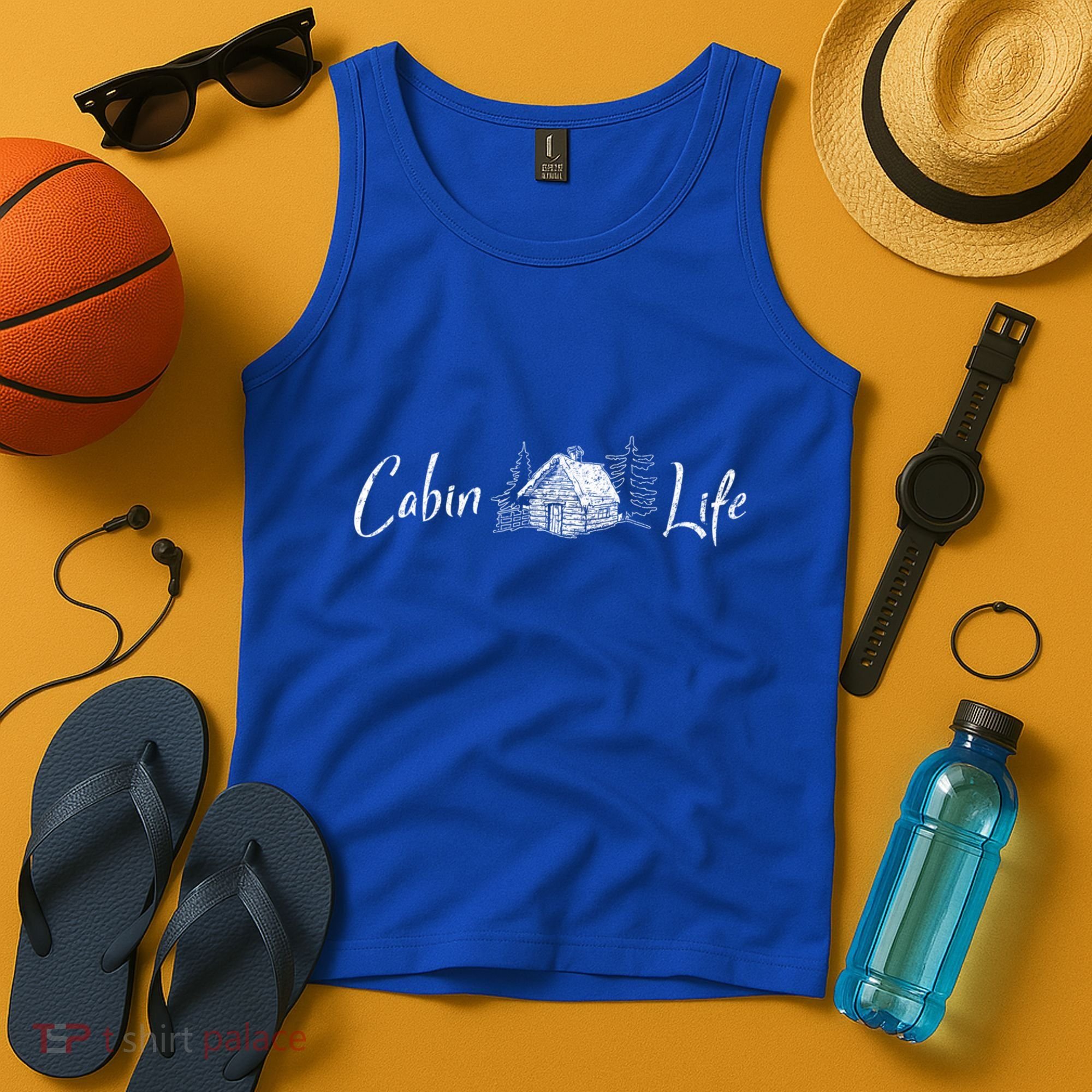 Cabin Life Log Cabin Gift Tank Top