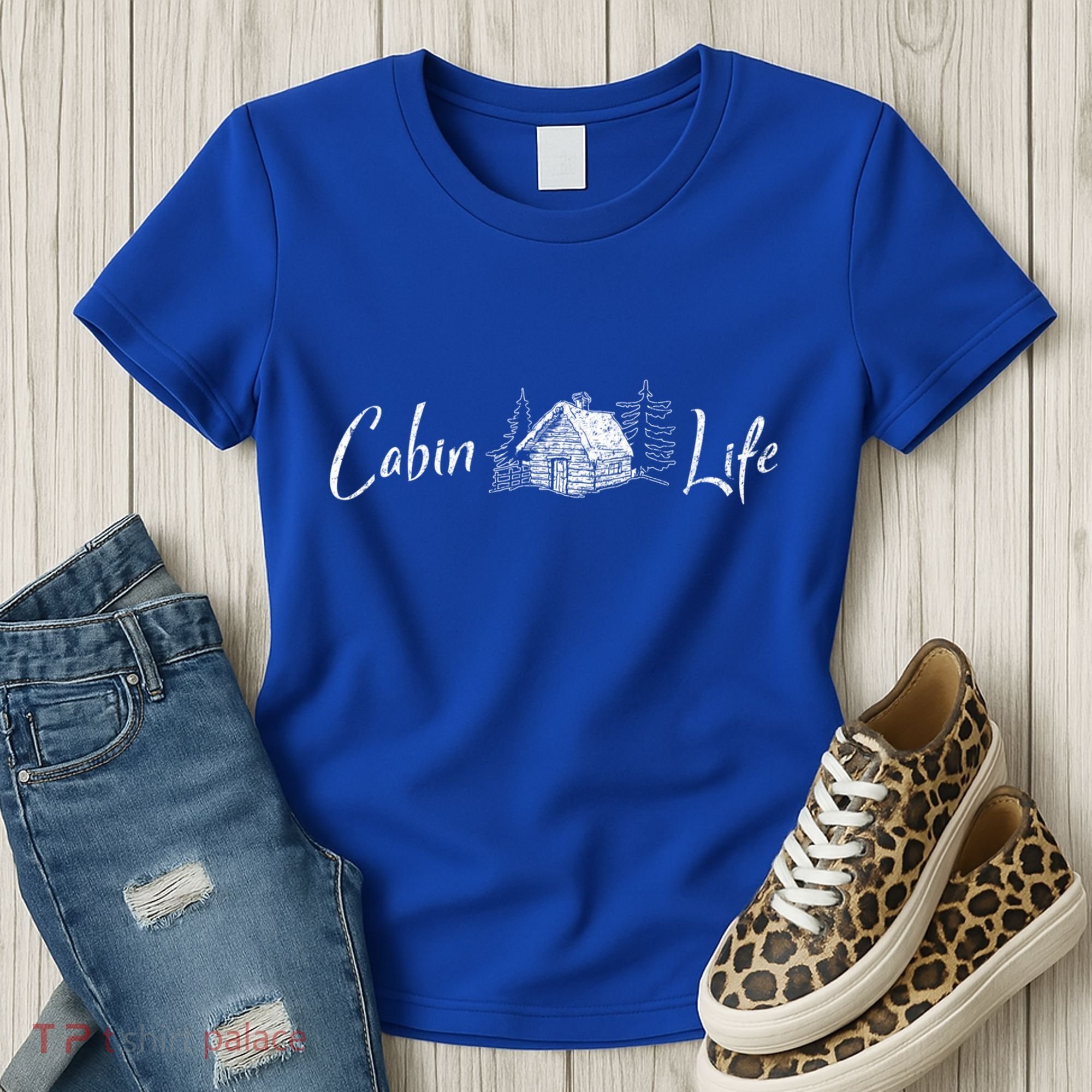 Cabin Life Log Cabin Gift Women's T-Shirt