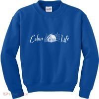 Cabin Life Log Cabin Gift Kids Sweatshirt thumb 0