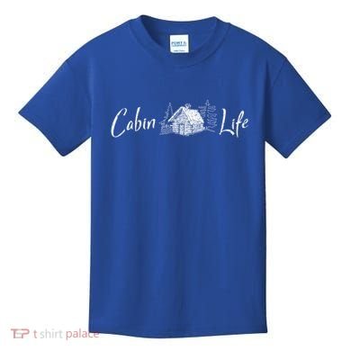 Cabin Life Log Cabin Gift Kids T-Shirt