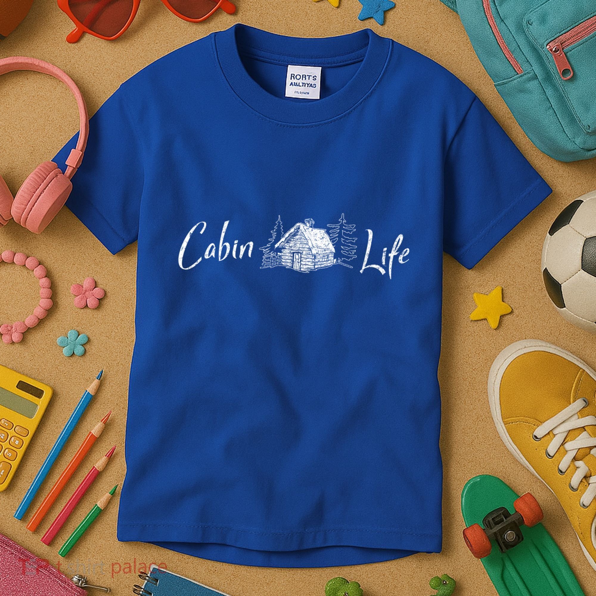 Cabin Life Log Cabin Gift Kids T-Shirt