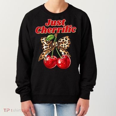 Cherry Lover Leopard Print Coquette Summer Just Cherrific Women's Sweatshirt