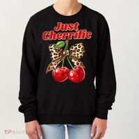 Cherry Lover Leopard Print Coquette Summer Just Cherrific Women's Sweatshirt thumb 0