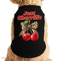 Cherry Lover Leopard Print Coquette Summer Just Cherrific Doggie Tank thumb 0