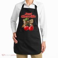 Cherry Lover Leopard Print Coquette Summer Just Cherrific Apron thumb 2