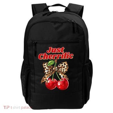 Cherry Lover Leopard Print Coquette Summer Just Cherrific Backpack