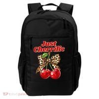 Cherry Lover Leopard Print Coquette Summer Just Cherrific Backpack thumb 0