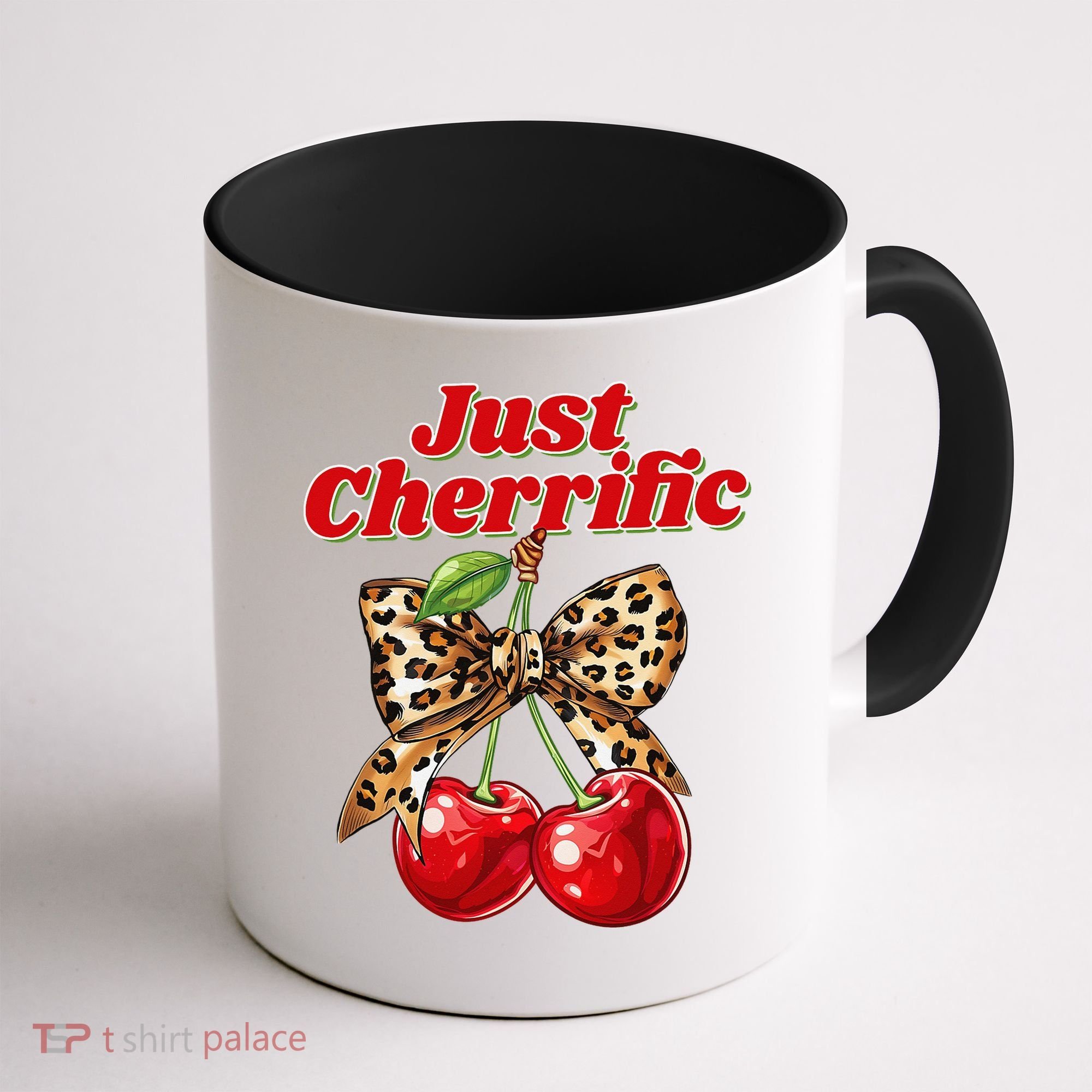 Cherry Lover Leopard Print Coquette Summer Just Cherrific Coffee Mug