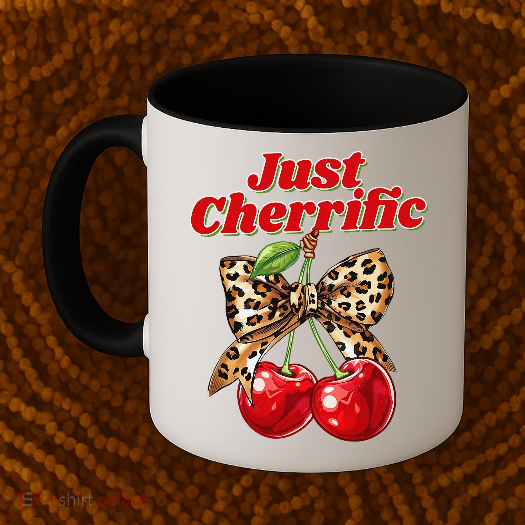 Cherry Lover Leopard Print Coquette Summer Just Cherrific Coffee Mug