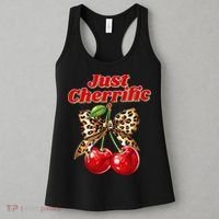 Cherry Lover Leopard Print Coquette Summer Just Cherrific Women's Tank Top thumb 3