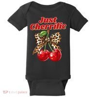 Cherry Lover Leopard Print Coquette Summer Just Cherrific Baby Bodysuit thumb 0