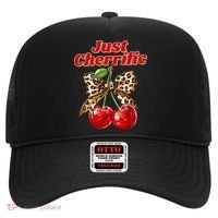 Cherry Lover Leopard Print Coquette Summer Just Cherrific Hat thumb 0