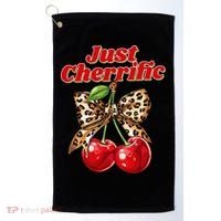 Cherry Lover Leopard Print Coquette Summer Just Cherrific Golf Towel thumb 0