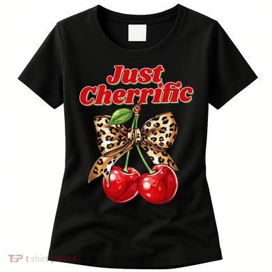 Cherry Lover Leopard Print Coquette Summer Just Cherrific Women's T-Shirt