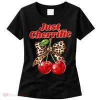 Cherry Lover Leopard Print Coquette Summer Just Cherrific Women's T-Shirt thumb 0