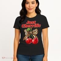 Cherry Lover Leopard Print Coquette Summer Just Cherrific Women's T-Shirt thumb 4