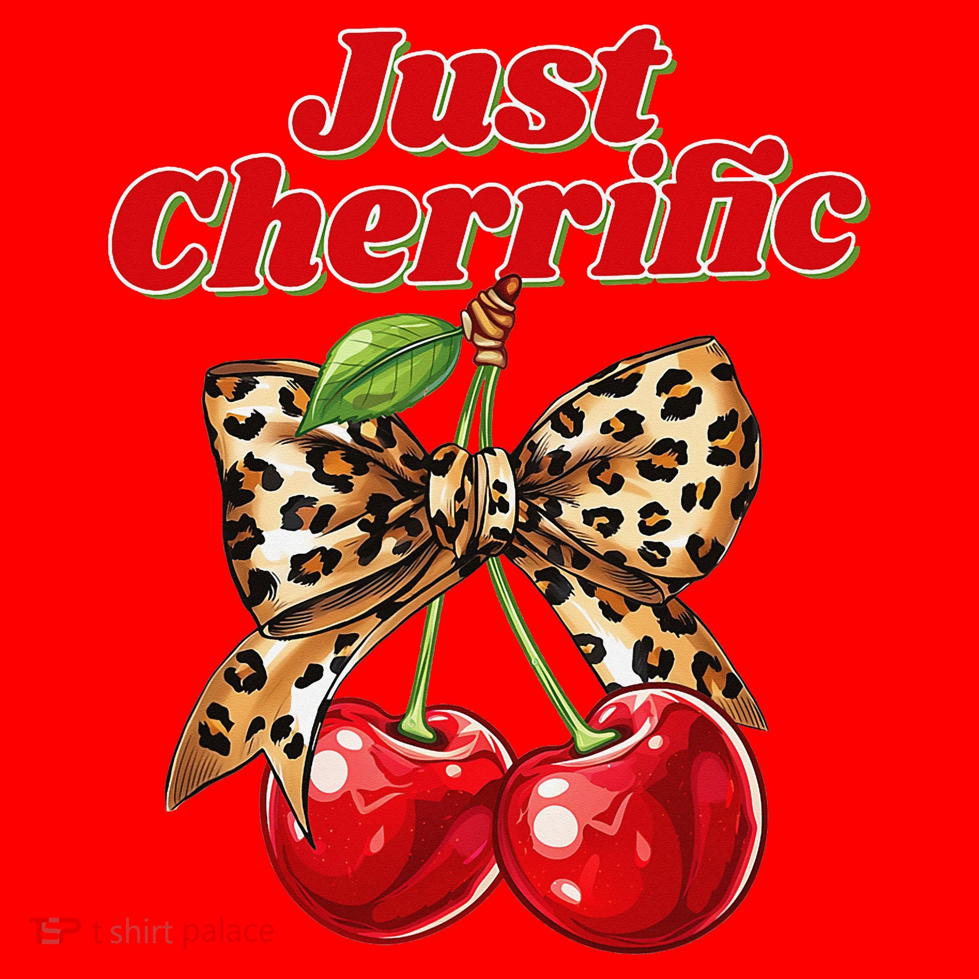 Cherry Lover Leopard Print Coquette Summer Just Cherrific Santa Hat