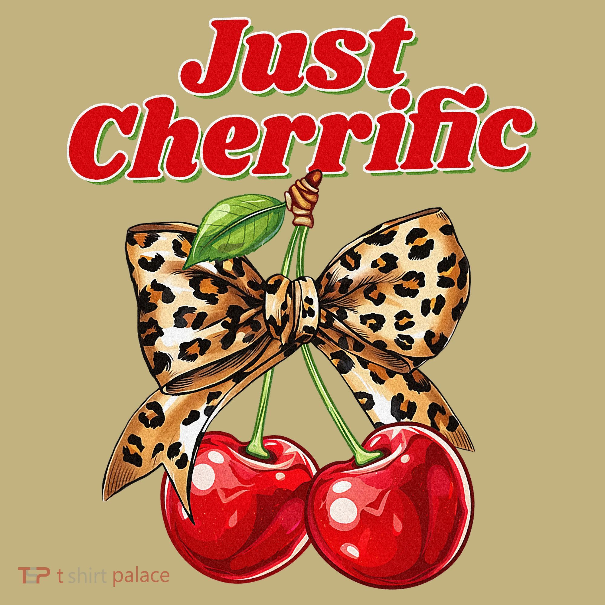 Cherry Lover Leopard Print Coquette Summer Just Cherrific Sweatshirt