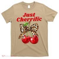 Cherry Lover Leopard Print Coquette Summer Just Cherrific T-Shirt thumb 0