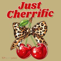 Cherry Lover Leopard Print Coquette Summer Just Cherrific Button thumb 1