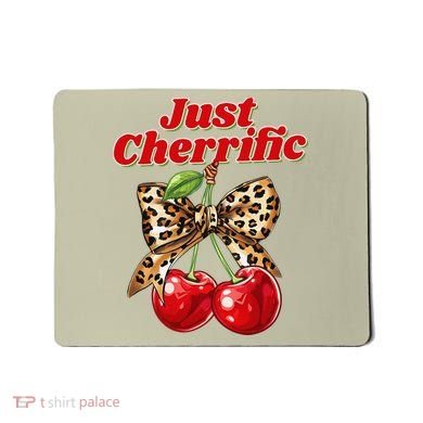 Cherry Lover Leopard Print Coquette Summer Just Cherrific Mousepad