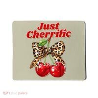 Cherry Lover Leopard Print Coquette Summer Just Cherrific Mousepad thumb 0