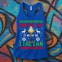 Christmas Leg Lamp Frageelay It Must Be Italian Ugly Sweater Gift Women's Tank Top thumb 3