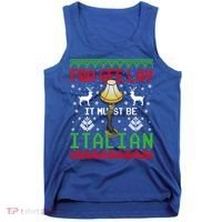 Christmas Leg Lamp Frageelay It Must Be Italian Ugly Sweater Gift Tank Top thumb 0