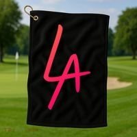 Cool La Letters Los Angeles Pride Trendy California Lovers Gift Golf Towel thumb 1