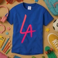 Cool La Letters Los Angeles Pride Trendy California Lovers Gift Kids T-Shirt thumb 3