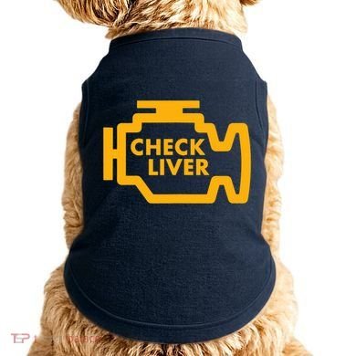 Check Liver Light Funny Drinking Tank Top Doggie Tank