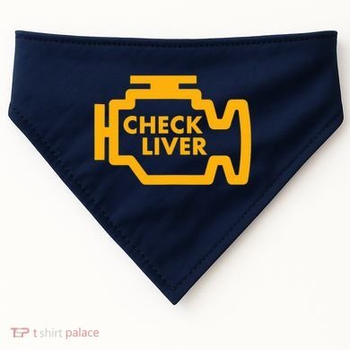 Check Liver Light Funny Drinking Tank Top USA-Made Doggie Bandana