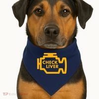 Check Liver Light Funny Drinking Tank Top USA-Made Doggie Bandana thumb 1