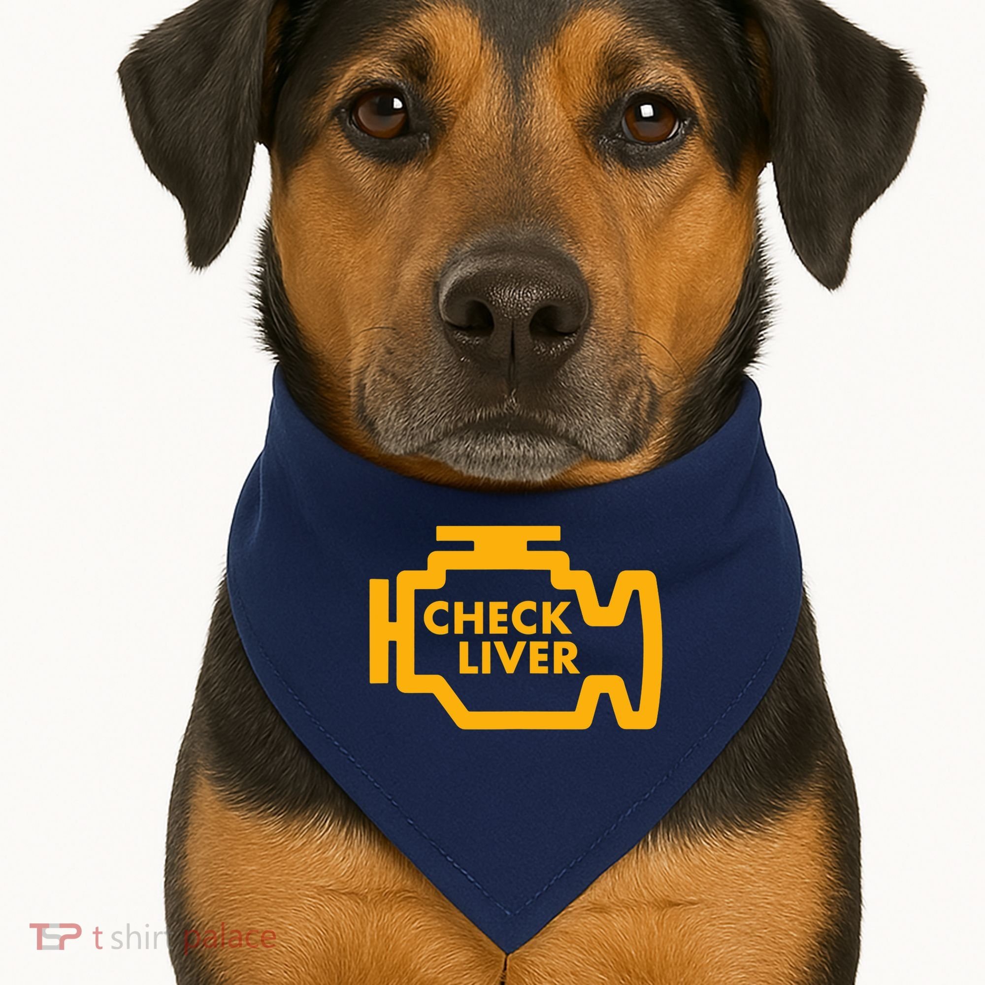 Check Liver Light Funny Drinking Tank Top USA-Made Doggie Bandana