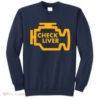 Check Liver Light Funny Drinking Tank Top Sweatshirt thumb 0